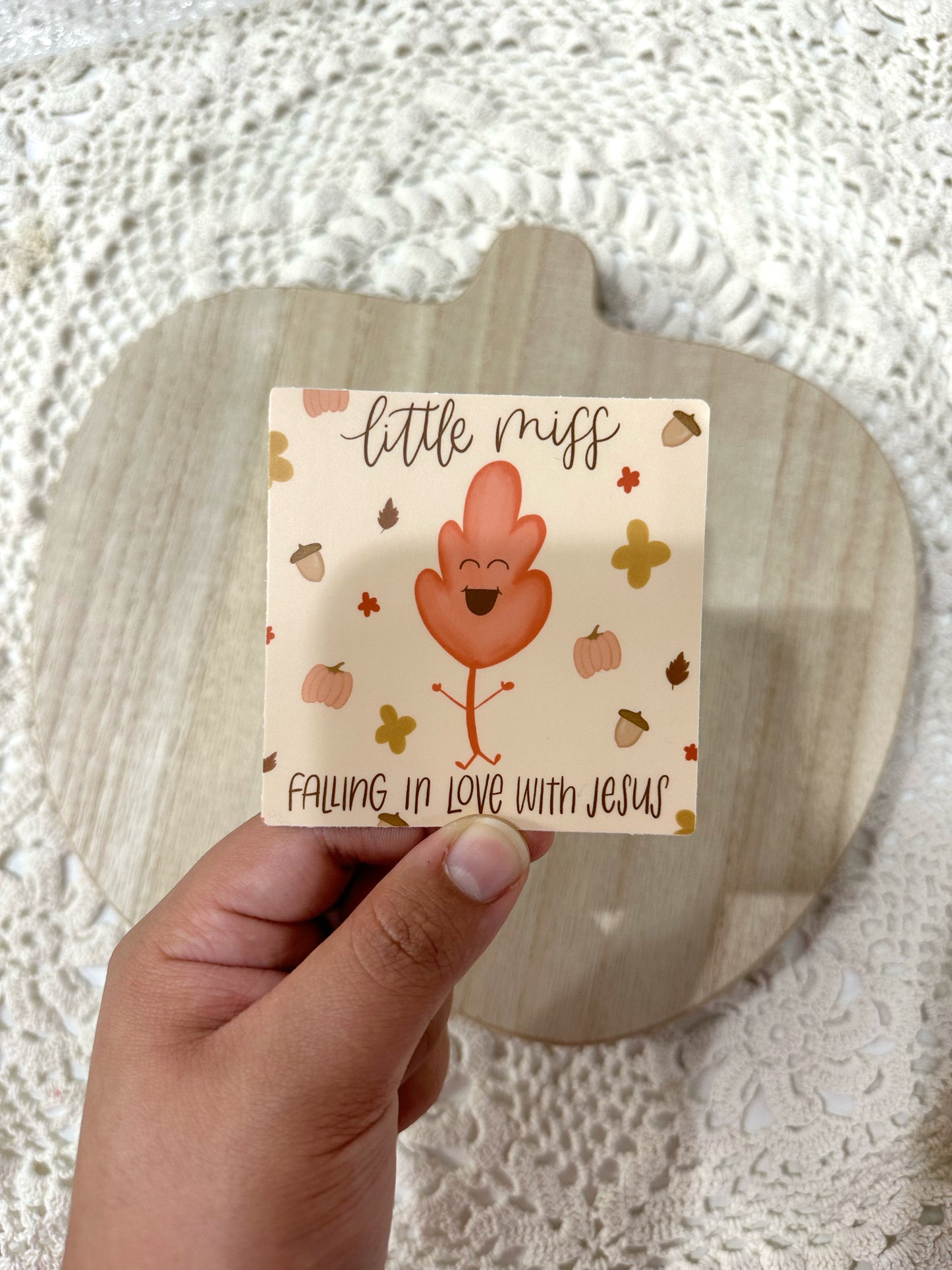 Die Cut Little Miss Falling For Jesus Sticker | 3"x3"
