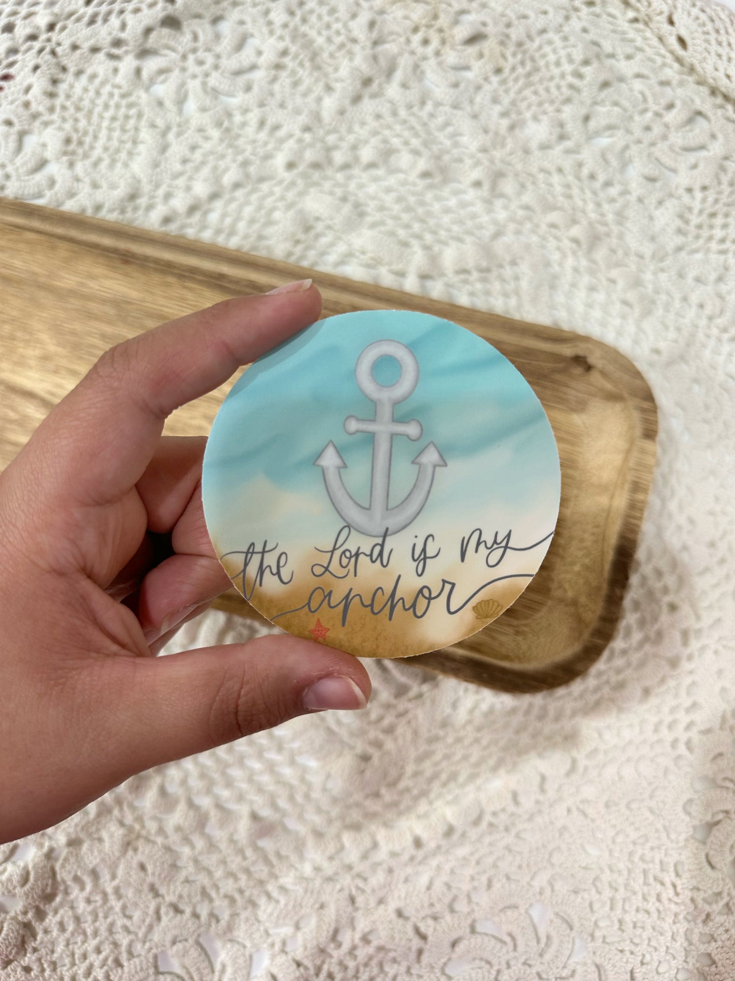 Die Cut The Lord Is My Anchor Sticker | 3"x3"