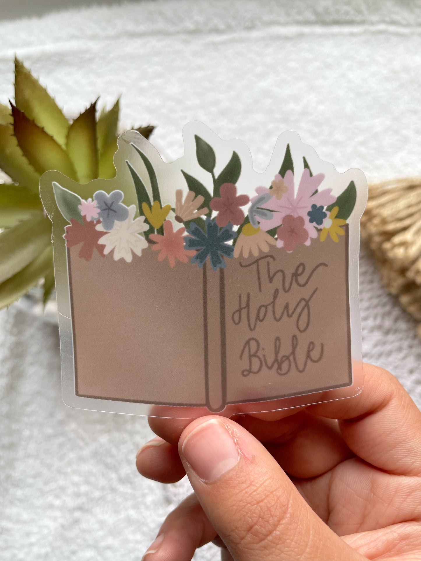Clear The Holy Bible Sticker | 3" x 2.9"