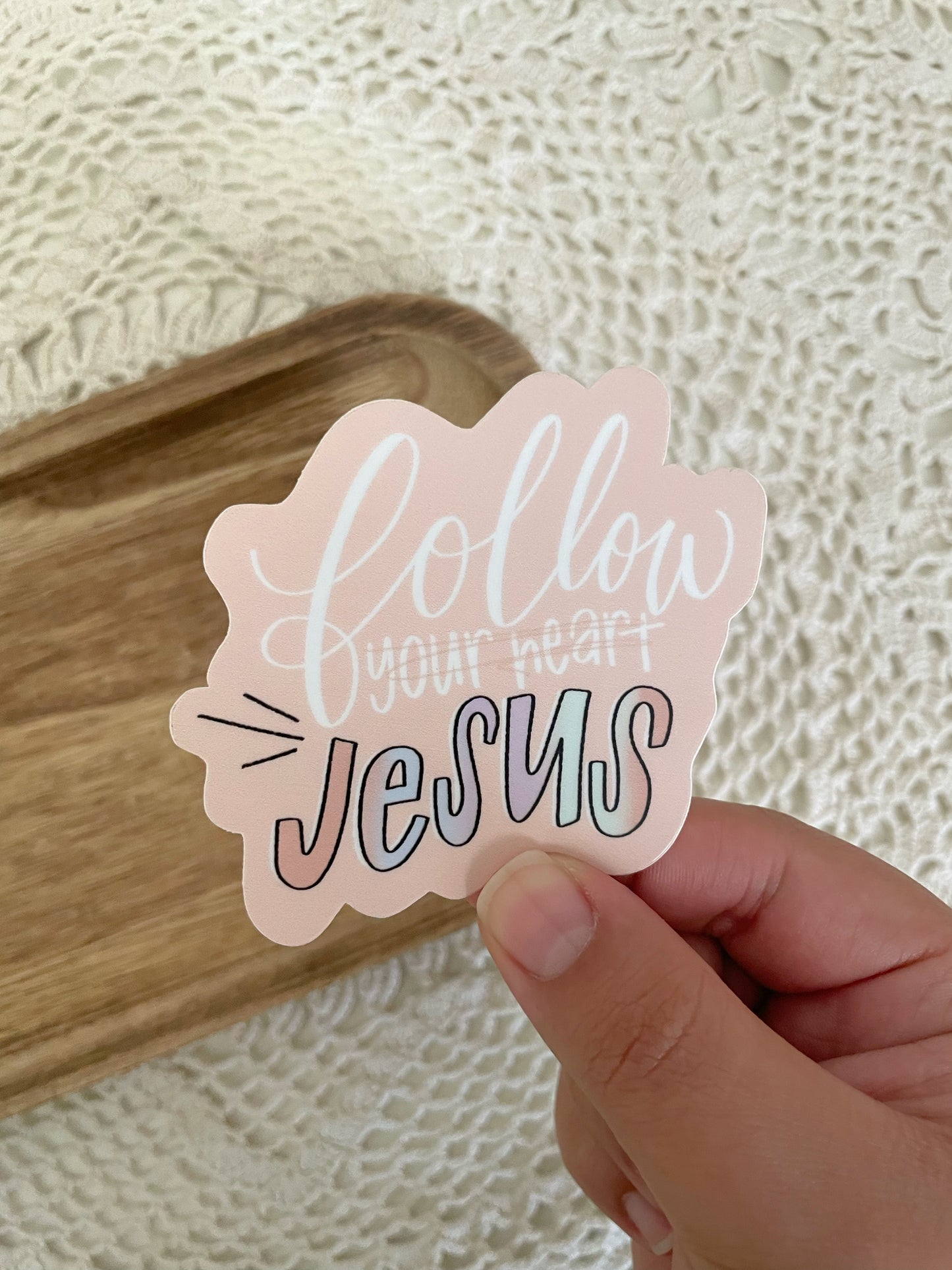 Die Cut Follow Jesus Sticker |