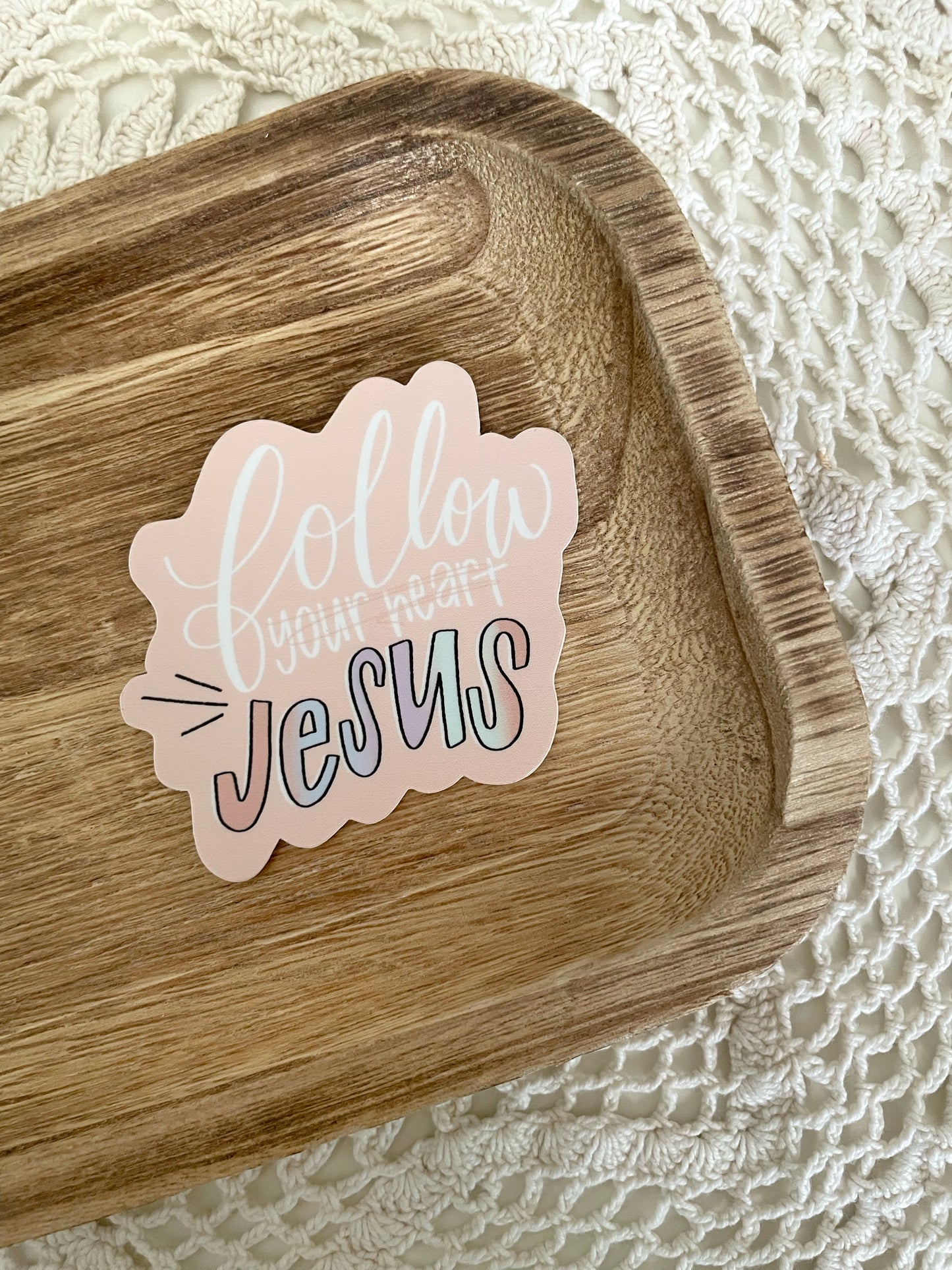 Die Cut Follow Jesus Sticker |