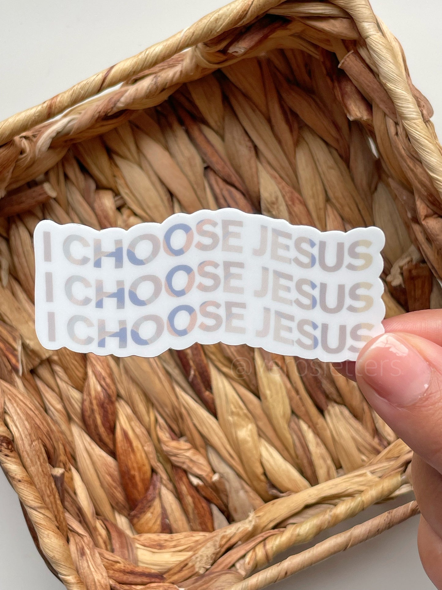 Die Cut I Choose Jesus Sticker | 3" x 1.31"