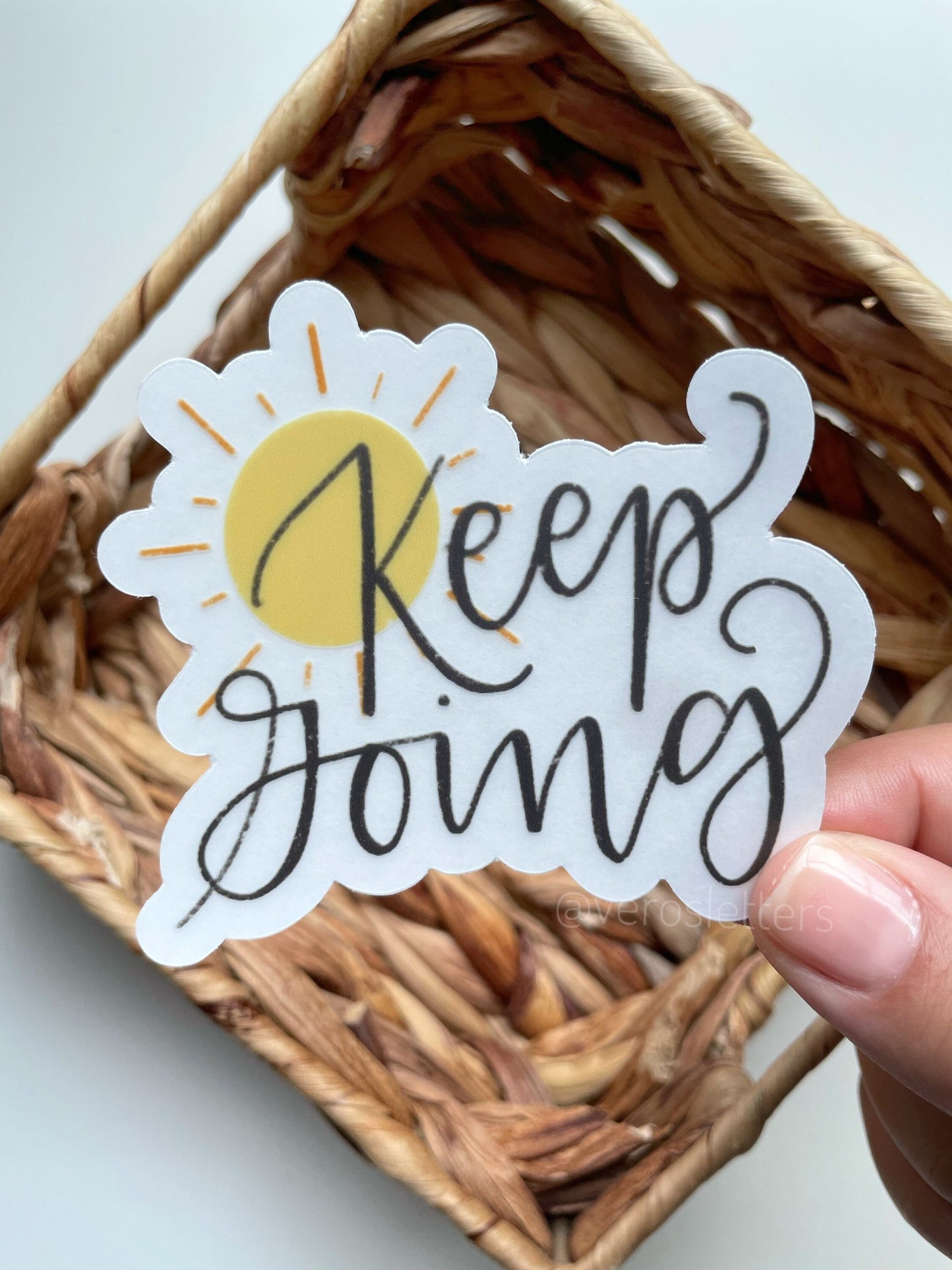 Clear Keep Going Sticker | 3”x2.7"