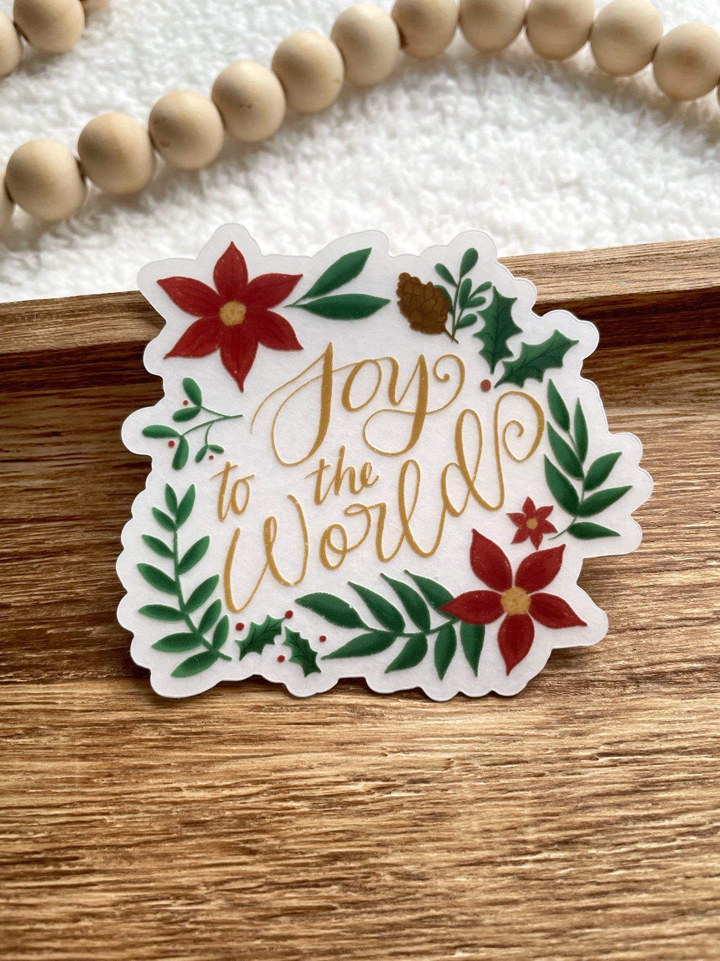 Clear Joy To The World Sticker | 3"x2.8"