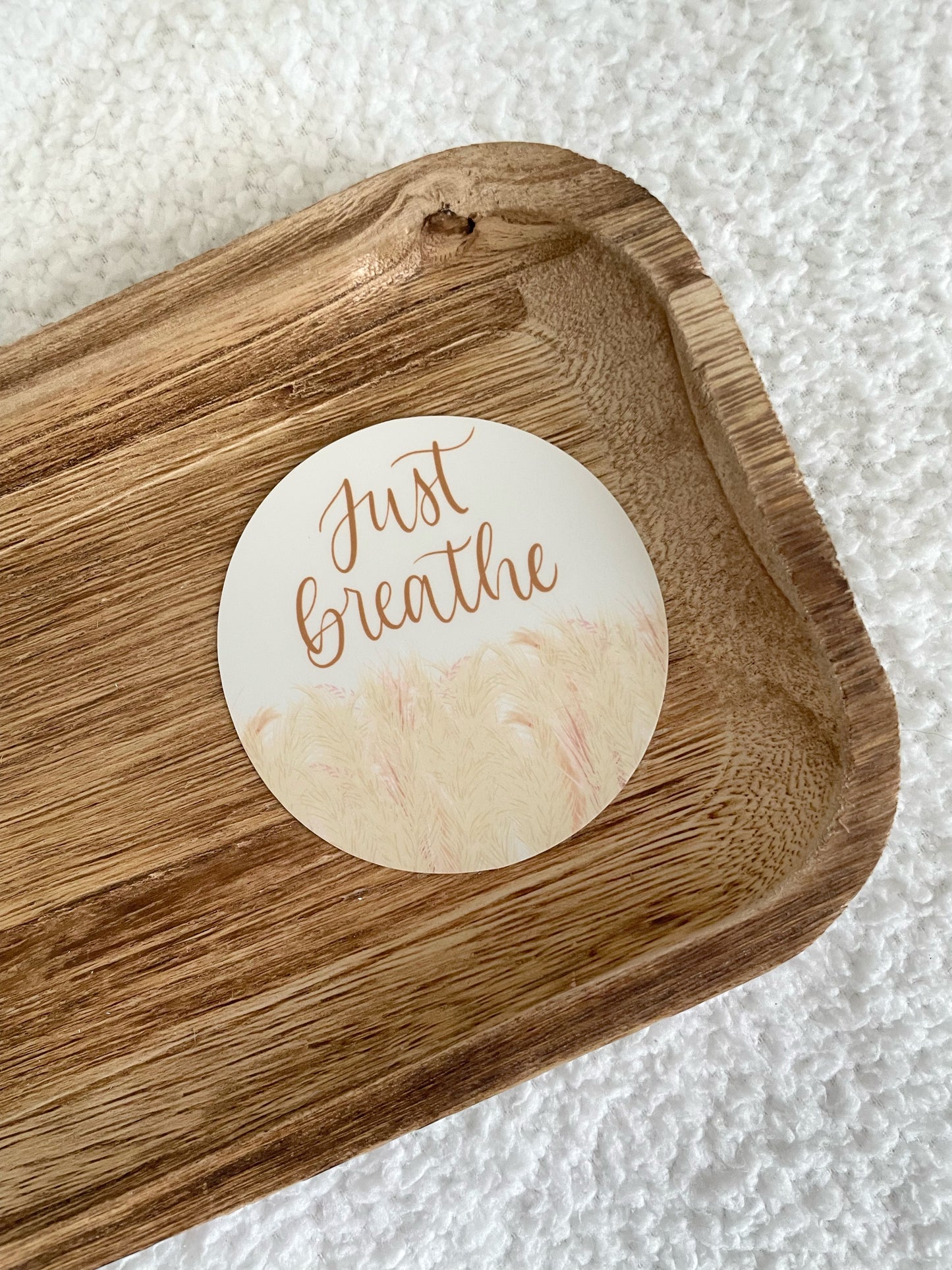 Die Cut Just Breathe Sticker | 2.9"x3"