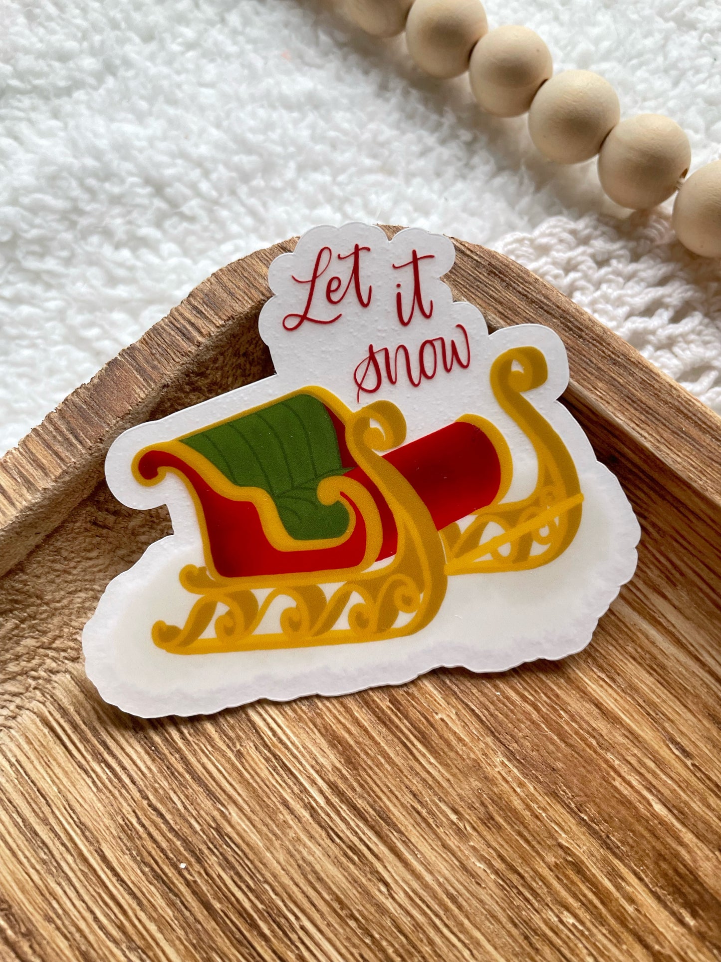 Clear Let It Snow Sticker | 3"x2.5"