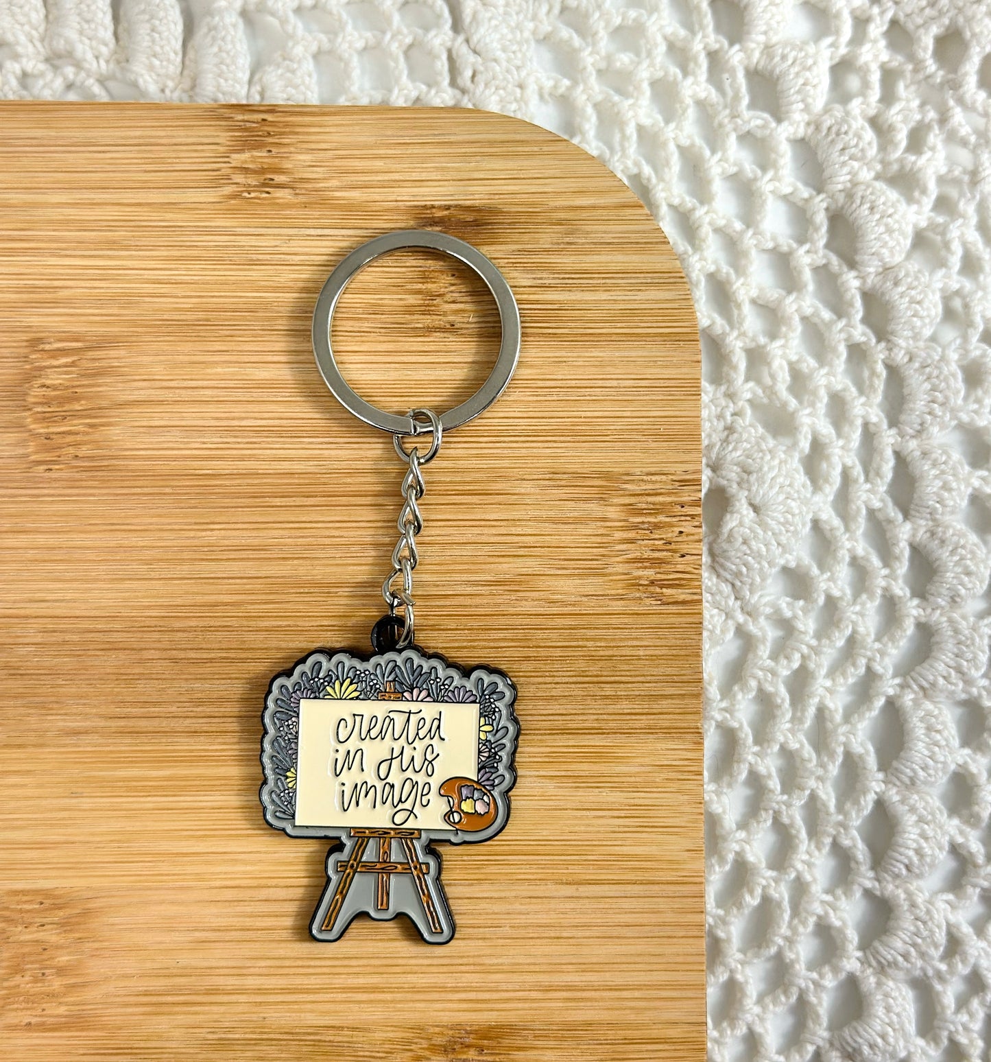 Canvas Enamel Keychain