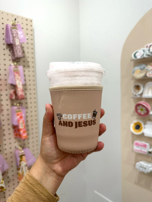 Coffee and Jesus Koozie