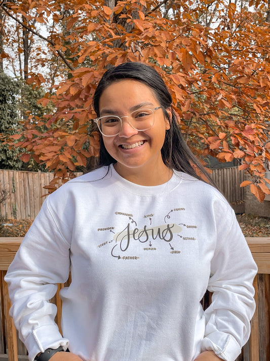 Jesus Sweatshirt White