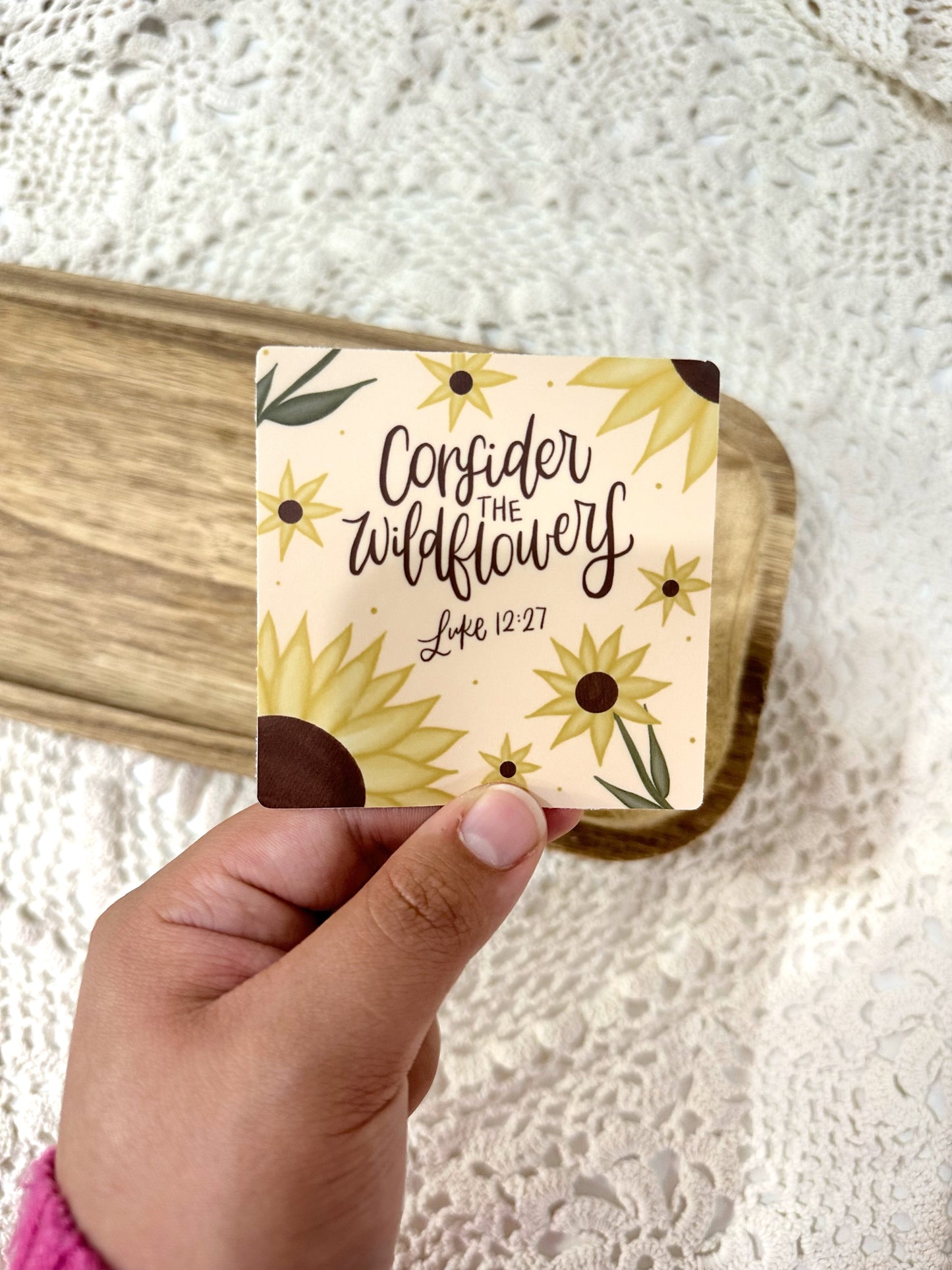 Die Cut Consider The Wildflowers Sticker | 3"x3"