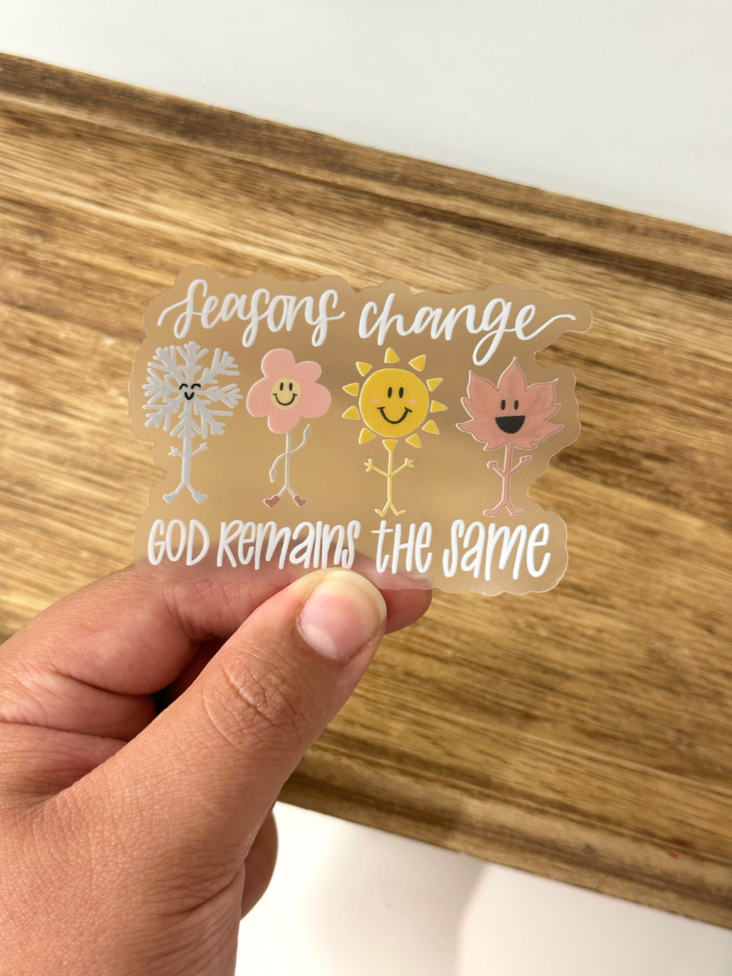 Clear Seasons Change Sticker | 3