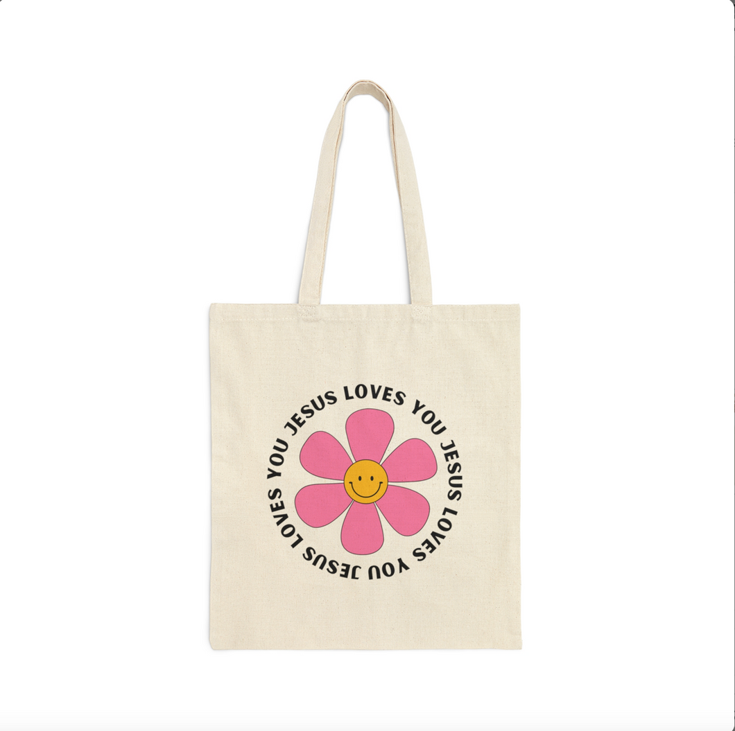 MISPRINT Jesus Loves You Tote