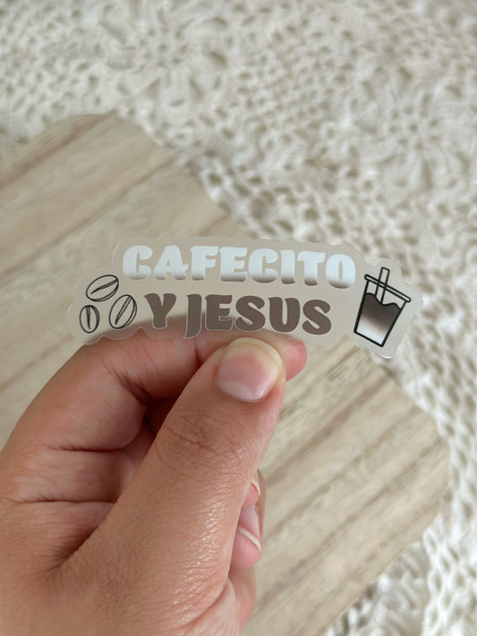 Pegatina Clara Cafecito Y Jesus | 3.06"x1"