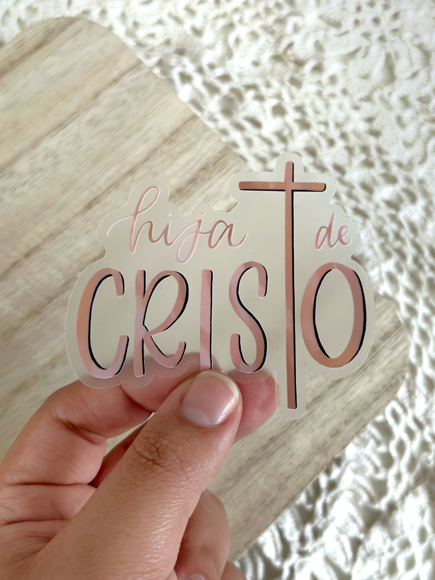 Pegatina Clara Hija De Cristo | 3"x2.64"