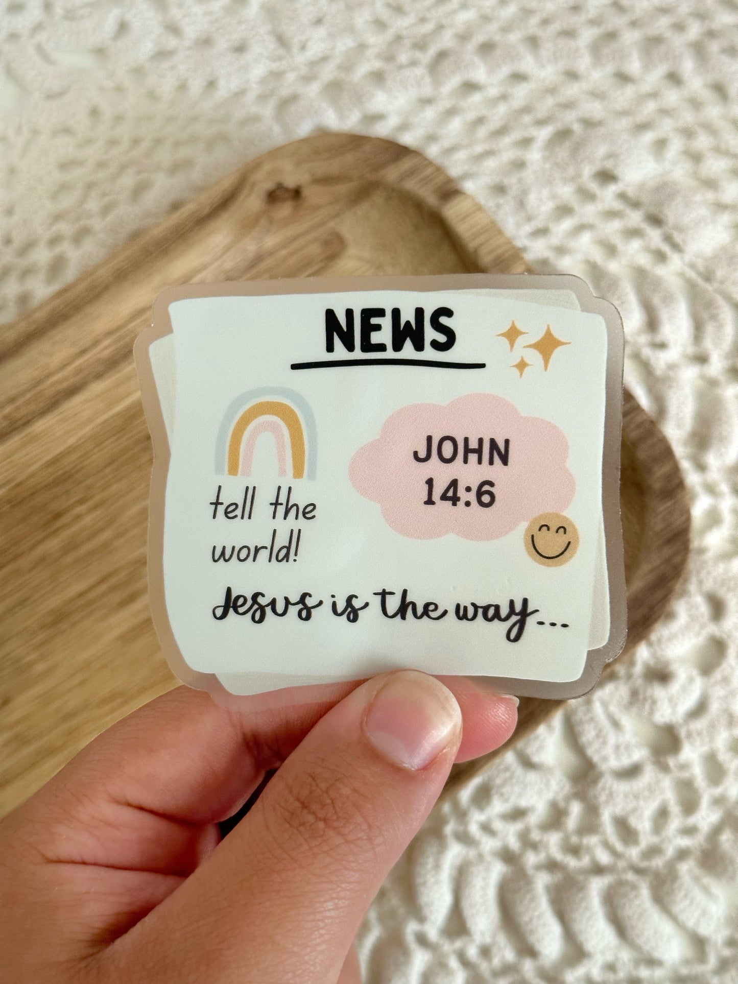 Clear News Sticker | 3"x2.72"