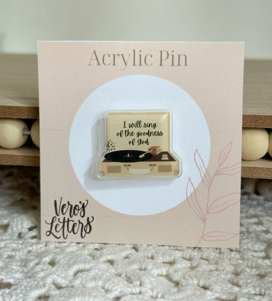 Record Player Pin