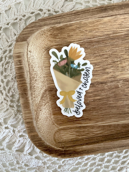 Clear Floral Bouquet Sticker | 1.82"x3"