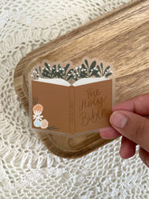 Load image into Gallery viewer, Clear Floral The Holy Bible Sticker | 3&quot;x2.84&quot;
