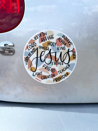 Jesus Bumper Sticker | 4.25"x4.25"