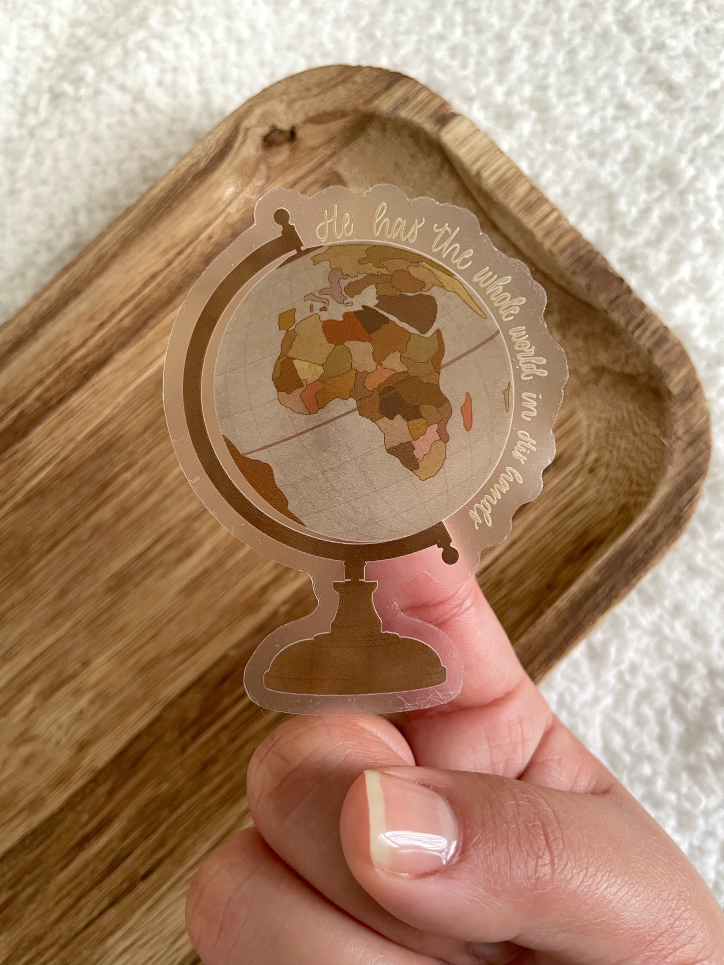 Clear Globe Sticker | 2.28"x3"