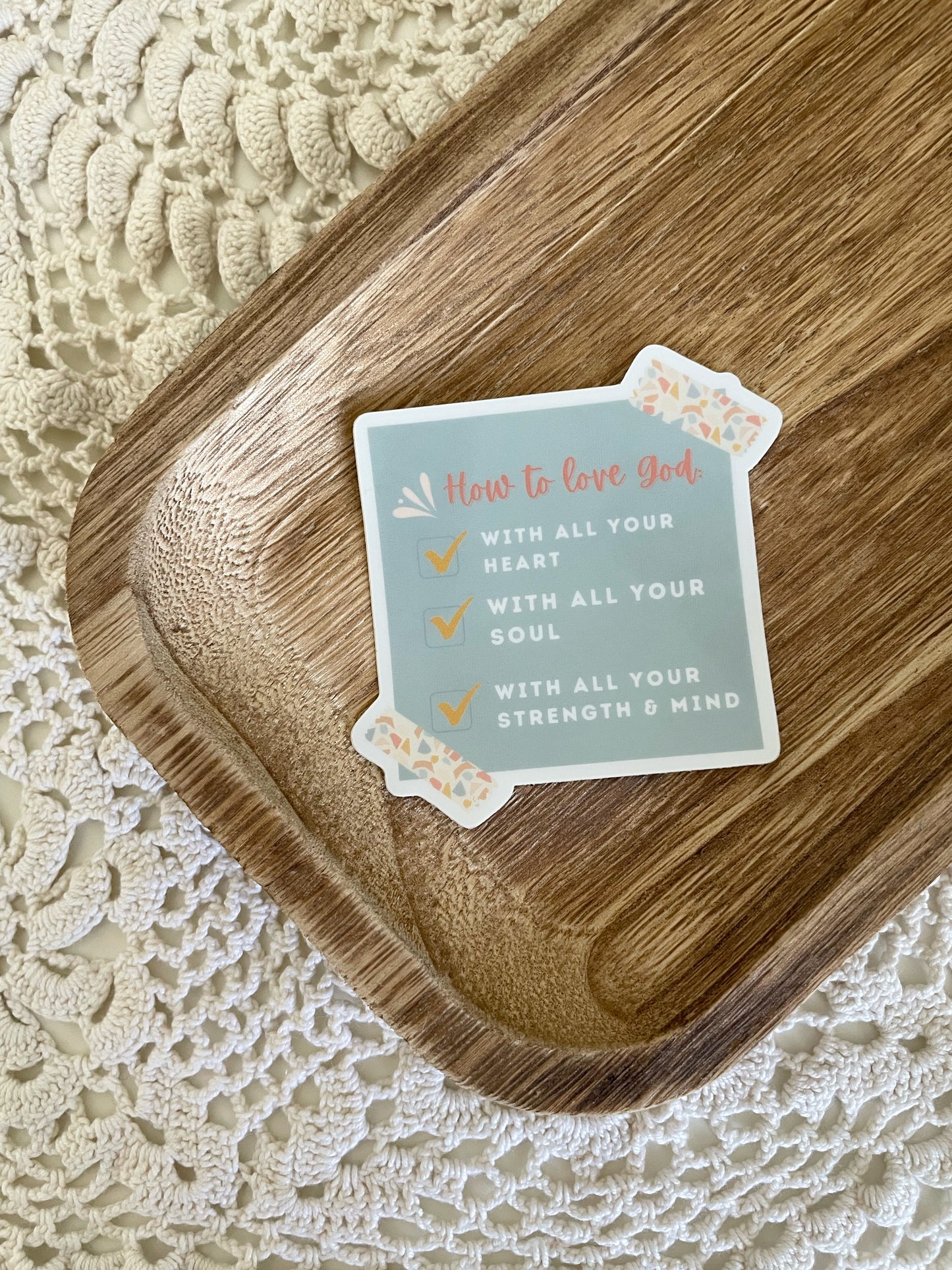 Clear How To Love God Sticker | 3"x3"