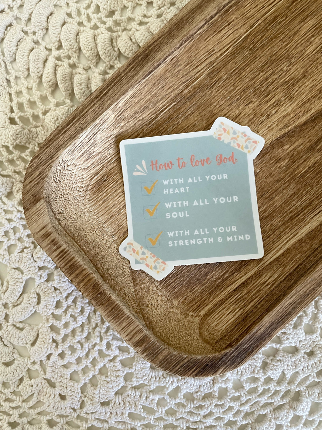 Clear How To Love God Sticker | 3