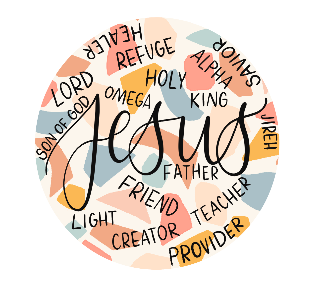 Jesus Bumper Sticker | 4.25"x4.25"