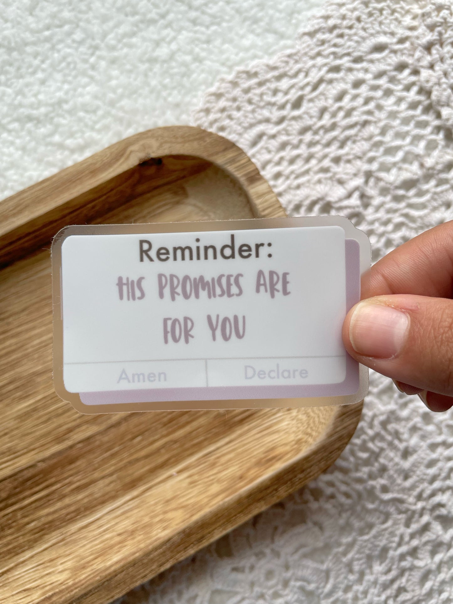 Clear Reminder Sticker | 3"x1.8"