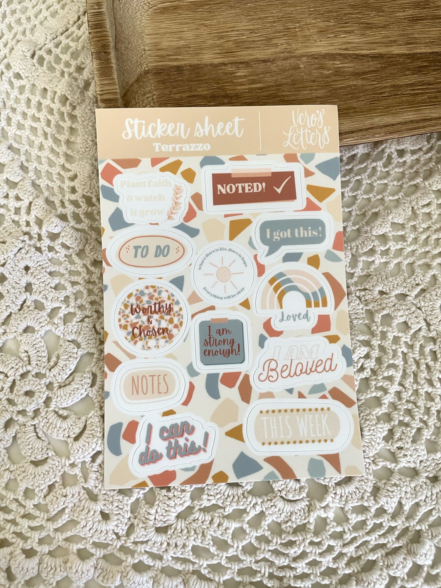 Terrazzo Print Sticker Sheet | 4"x6"