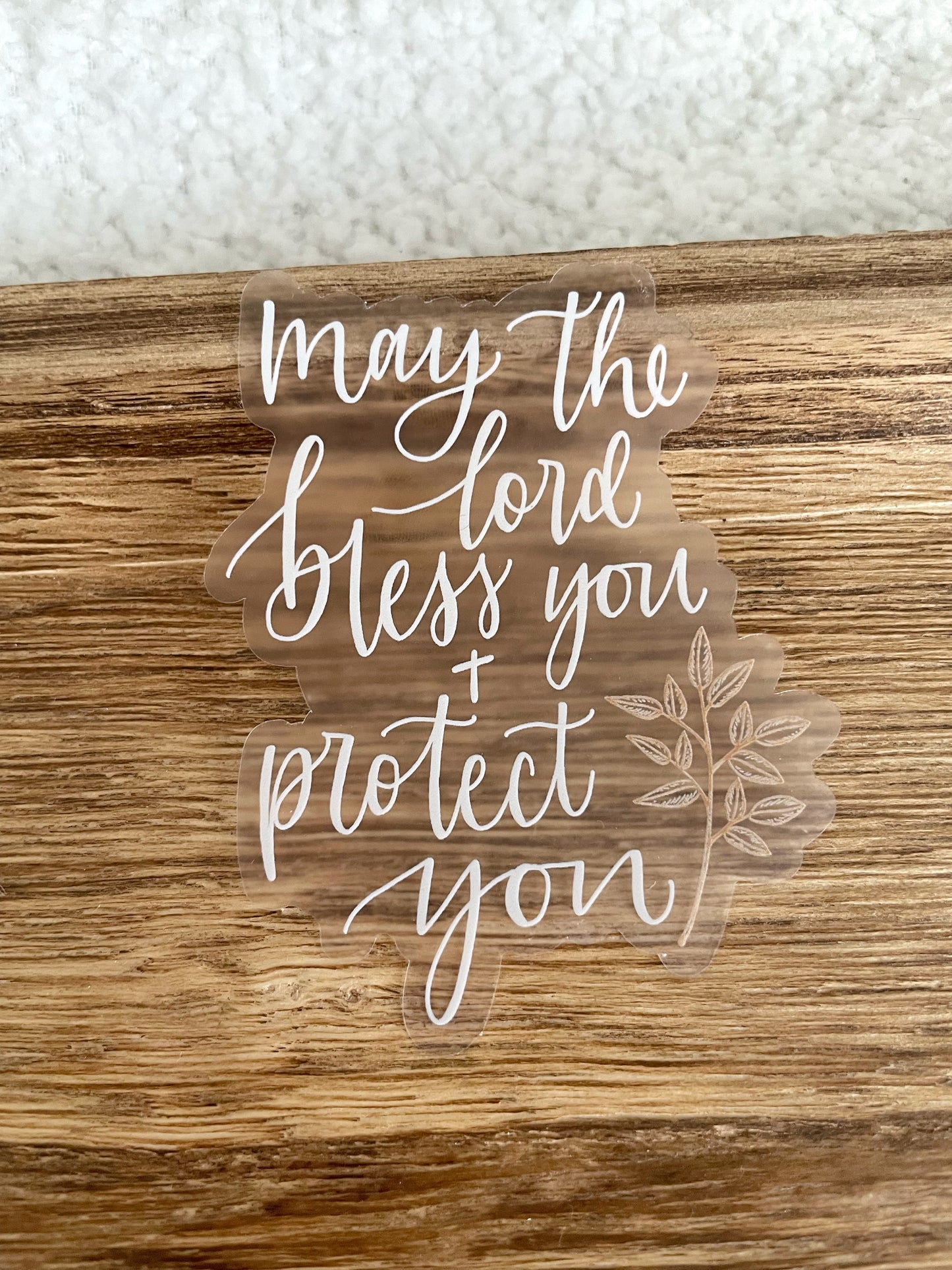 Clear The Lord Bless You Sticker | 2.5"x3"