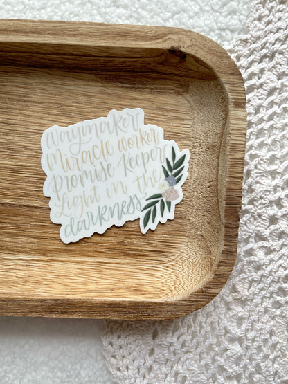 Die Cut Way Maker Sticker | 3"x2.53"